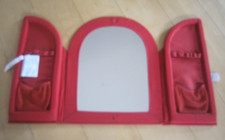 kinder-Schminktisch-Spiegel MINNEN 19546 rot z.Aufklappen+Aufhängen Prinzessing