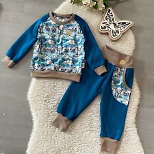 ♥ Set: Pumphose + Sweatshirt Kinder ♥ Gr.  80 NEU Handmade *Zirkus Elefant*