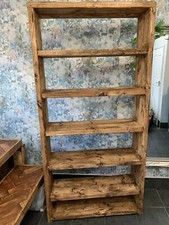 Handgefertigte maßgefertigte rustikale Altholz Bücherregale, Regal, 