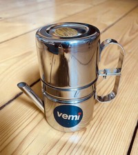 Caffettiera Napoletana VEMI vintage Edelstahl komplett NEU Made in Italy