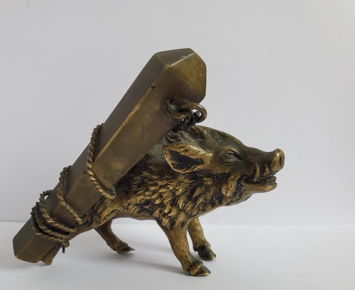 Alte bronze wildschwein mit - alte,