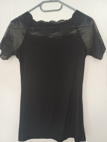 Spitzen shirt schwarz - spitzen-shirt,,