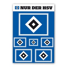 Hamburger SV HSV Aufkleber-Set "Raute"
