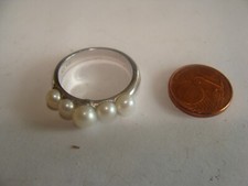 Ring    925 Silber     Grösse 59 18,8 mm  5 Perlen
