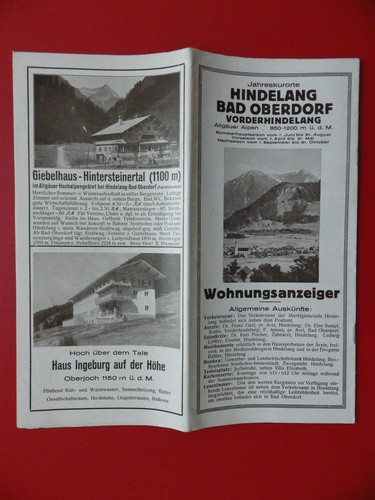 Altes reiseprospekt hindelang - altes,