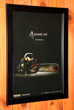 Resident Evil 4 PS2 GameCube Mini Promo Werbeblatt Gerahmt Poster Ad Page Framed