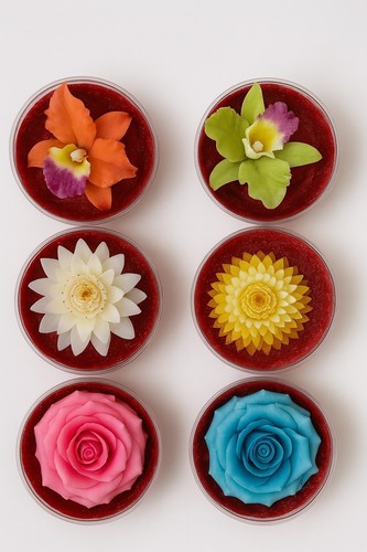 6er set blumenseife runden - in,