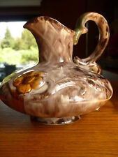 Krug Vintage Keramik Vase Shabby Chic Henkelvase Handarbeit 15,0 x 15,5 Art Deko