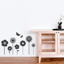  Wandtattoo Blumenreihe