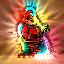 Vintage Weihnachtsmann Figur 70er Jahre Beleuchtet 85cm XXL Größe NUR ABHOLUNG