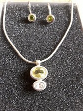  Kettenset,-*ESPRIT *Set, 925er Silber,Kette+Ohrstecker,rose/lila farben