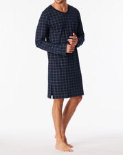 Schiesser Herren Nachthemd langarm Interlock 48 - 60 nachtblau *183177* NEU **