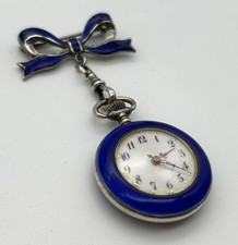 Silber Emaille Taschenuhr