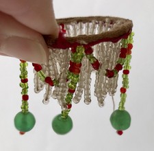 Antike Perlen Lampe (Bastelobjekt)  für die Puppenstube