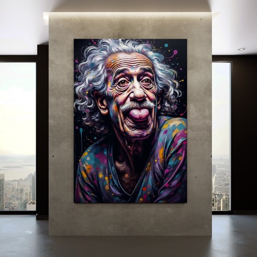 Wandbild bunt albert - bunt,