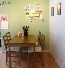 Kiefernholz Tisch mit 2