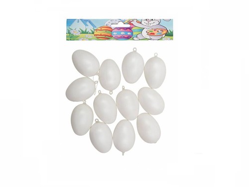 Kunststoffeier cm weiß - 12,