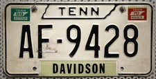 Tennessee Nummernschild 1969