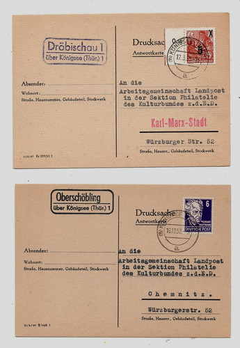Ddr landpoststempel - , 2
