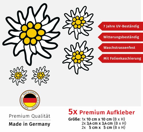 Edelweiss premium aufkleber - premium,