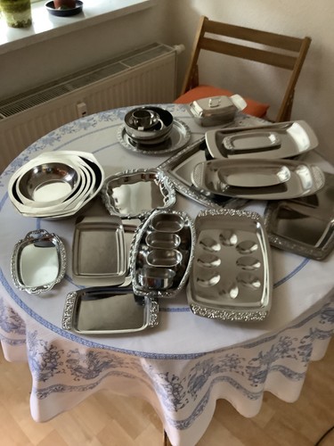 Großes set edelstahl - set,