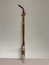 Alte Große Pfeife mit Porzellankopf Holz Jagdmotiv Sammler Ungenutzt Steckpfeife