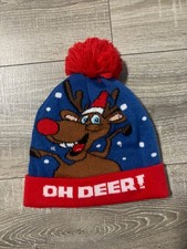 Beleuchtete Weihnachtsmütze LED Weihnachtsmütze Rentier