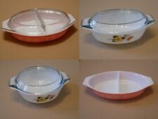 Vintage JAJ Pyrex England Auflaufform Blumendekor Pastell Eisblume Corning Ware