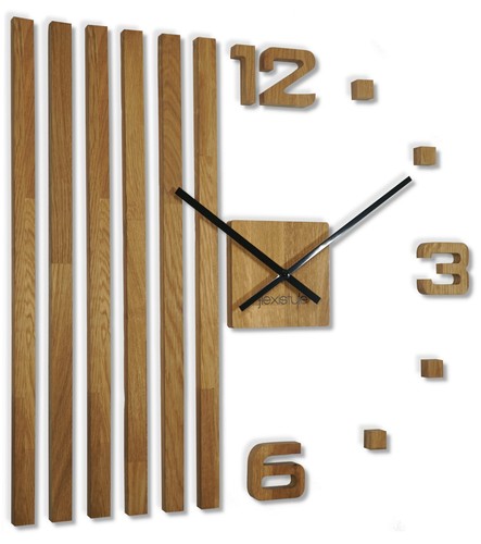 Wanduhren diy holz eiche - 3d,