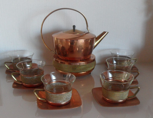 Vintage teeservice kupferoptik - vintage,