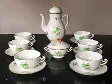 Herend Porzellan, Teeservice Serie Hagebutte, Kaffeeservice, handbemalt, 1. Wahl