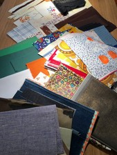 KONVOLUT STOFFRESTE - 2,5kg Baumwolle, Leinen, Stickerei, nähen, Patchwork ...