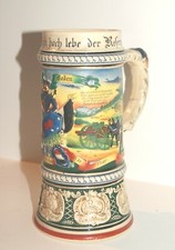 orig alter 1. WK Reservistenkrug 1908-10 Artil 6.Batt Regt No 44 Trier Baden WWI