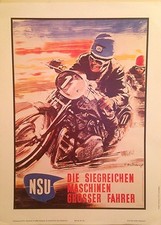 NSU Motorcycle Reprint 1st On