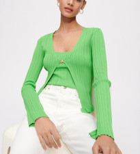Maje Damen Cardigan Grün Knit
