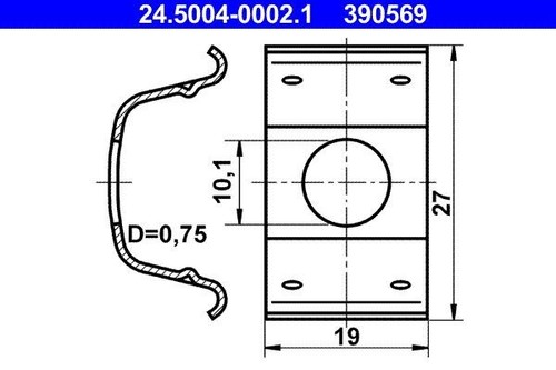 Ate halter bremsschlauch - halter,,