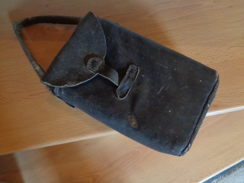 Alte leder messgerätetasche - alte,