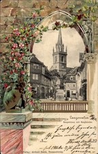 Präge Passepartout Litho Bad Langensalza in Thüringen, Bergstraße,... - 11249177