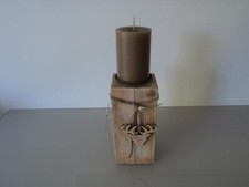 Kerzenständer Holz Rustikal Deko Landhaus Hirsch Kerze Kerzenhalter