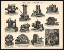 Druck anno 1902 - Dynamo Energie Generator Stromerzeugung Siemens Edison AEG