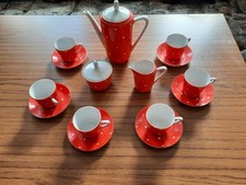rotes Kaffee Service • Kahla