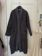 HUGO BOSS Home Kimono 'PLAIN' Bademantel Größe M Herren Grau Dunkelgrau 