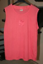 einfaches lachsfarbendes ärmelloses Shirt, Größe XL von LENA