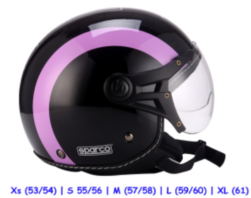 Helm sparco sp501 schwarz lila - helm, schwarz/lila