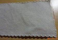 Stickband Aidastoff beige mit