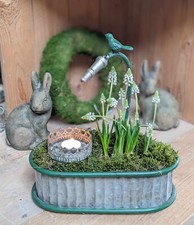 PFLANZSCHALE WANNE MIT GARTENSCHLAUCH GARTENDEKO JARDINIERE PFLANZTOPF NEU 