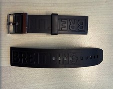 Breitling Kautschuk Armband Schwarz 22mm mit Dornschließe neuwertig