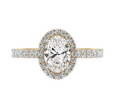14K Gelbgold Lab Grown Diamant