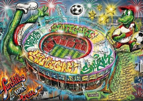 Graffiti fußballstadion - ​graffiti,