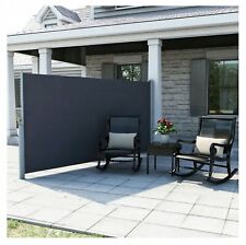 Seitenwandmarkise Doppel Seitenmarkise Standmarkise Standfuss Windschutz - TOP!!